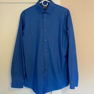 Kenneth Cole Dress Shirt Blue Size 34-35